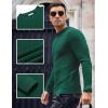 COOFANDY Men Dress Crewneck Sweater Pullover Knit Long Sleeve Casual Slim Fit Sweater(Green)