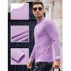 COOFANDY Men Dress Crewneck Sweater Pullover Knit Long Sleeve Casual Slim Fit Sweater(Purple)