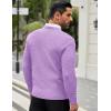 COOFANDY Men Dress Crewneck Sweater Pullover Knit Long Sleeve Casual Slim Fit Sweater(Purple)