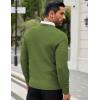 COOFANDY Men Dress Crewneck Sweater Pullover Knit Long Sleeve Casual Slim Fit Sweater(Seaweed Green)