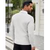 COOFANDY Men Dress Crewneck Sweater Pullover Knit Long Sleeve Casual Slim Fit Sweater(White)