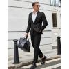 COOFANDY Men Suits Classic Fit 2 Piece Suit Set One Button Casual Blazer Wedding Bussiness Suit Separates(Black)