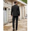 COOFANDY Men Suits Classic Fit 2 Piece Suit Set One Button Casual Blazer Wedding Bussiness Suit Separates(Black)