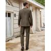 COOFANDY Men Suits Classic Fit 2 Piece Suit Set One Button Casual Blazer Wedding Bussiness Suit Separates(Brown)