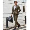 COOFANDY Men Suits Classic Fit 2 Piece Suit Set One Button Casual Blazer Wedding Bussiness Suit Separates(Brown)