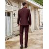 COOFANDY Men Suits Classic Fit 2 Piece Suit Set One Button Casual Blazer Wedding Bussiness Suit Separates(Burgundy)