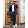 COOFANDY Men Suits Classic Fit 2 Piece Suit Set One Button Casual Blazer Wedding Bussiness Suit Separates(Dark Blue)