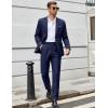 COOFANDY Men Suits Classic Fit 2 Piece Suit Set One Button Casual Blazer Wedding Bussiness Suit Separates(Dark Blue)