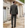 COOFANDY Men Suits Classic Fit 2 Piece Suit Set One Button Casual Blazer Wedding Bussiness Suit Separates(Dark Gray)