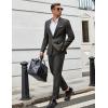 COOFANDY Men Suits Classic Fit 2 Piece Suit Set One Button Casual Blazer Wedding Bussiness Suit Separates(Dark Gray)