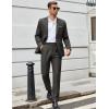 COOFANDY Men Suits Classic Fit 2 Piece Suit Set One Button Casual Blazer Wedding Bussiness Suit Separates(Dark Gray)