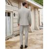COOFANDY Men Suits Classic Fit 2 Piece Suit Set One Button Casual Blazer Wedding Bussiness Suit Separates(Light Gray)
