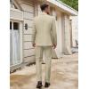 COOFANDY Men Suits Classic Fit 2 Piece Suit Set One Button Casual Blazer Wedding Bussiness Suit Separates(Light Khaki)