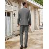 COOFANDY Men Suits Classic Fit 2 Piece Suit Set One Button Casual Blazer Wedding Bussiness Suit Separates(Linen Gray)