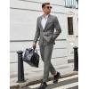 COOFANDY Men Suits Classic Fit 2 Piece Suit Set One Button Casual Blazer Wedding Bussiness Suit Separates(Linen Gray)