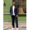 COOFANDY Men Suits Classic Fit 2 Piece Suit Set One Button Casual Blazer Wedding Bussiness Suit Separates(Navy Blue-solid)