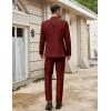 COOFANDY Men Suits Classic Fit 2 Piece Suit Set One Button Casual Blazer Wedding Bussiness Suit Separates(Red)