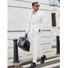 COOFANDY Men Suits Classic Fit 2 Piece Suit Set One Button Casual Blazer Wedding Bussiness Suit Separates(White)