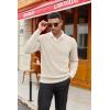 COOFANDY Men V Neck Dress Sweater Knit Long Sleeve Casual Slim Fit Pullover Sweater(Apricot)