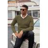 COOFANDY Men V Neck Dress Sweater Knit Long Sleeve Casual Slim Fit Pullover Sweater(Army Green)