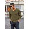 COOFANDY Men V Neck Dress Sweater Knit Long Sleeve Casual Slim Fit Pullover Sweater(Army Green)