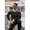 COOFANDY Men V Neck Dress Sweater Knit Long Sleeve Casual Slim Fit Pullover Sweater(Black & Dark Heather Grey)