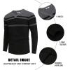 COOFANDY Men V Neck Dress Sweater Knit Long Sleeve Casual Slim Fit Pullover Sweater(Black & Dark Heather Grey)