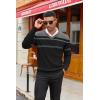 COOFANDY Men V Neck Dress Sweater Knit Long Sleeve Casual Slim Fit Pullover Sweater(Black & Dark Heather Grey)