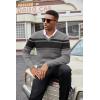COOFANDY Men V Neck Dress Sweater Knit Long Sleeve Casual Slim Fit Pullover Sweater(Black & Heather Grey)