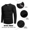 COOFANDY Men V Neck Dress Sweater Knit Long Sleeve Casual Slim Fit Pullover Sweater(Black)