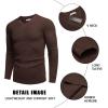 COOFANDY Men V Neck Dress Sweater Knit Long Sleeve Casual Slim Fit Pullover Sweater(Brown)