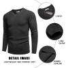 COOFANDY Men V Neck Dress Sweater Knit Long Sleeve Casual Slim Fit Pullover Sweater(Dark Grey)