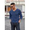 COOFANDY Men V Neck Dress Sweater Knit Long Sleeve Casual Slim Fit Pullover Sweater(Deep Blue)
