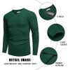 COOFANDY Men V Neck Dress Sweater Knit Long Sleeve Casual Slim Fit Pullover Sweater(Green)