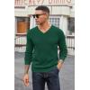 COOFANDY Men V Neck Dress Sweater Knit Long Sleeve Casual Slim Fit Pullover Sweater(Green)