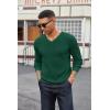 COOFANDY Men V Neck Dress Sweater Knit Long Sleeve Casual Slim Fit Pullover Sweater(Green)