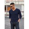COOFANDY Men V Neck Dress Sweater Knit Long Sleeve Casual Slim Fit Pullover Sweater(Navy Blue)