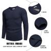 COOFANDY Men V Neck Dress Sweater Knit Long Sleeve Casual Slim Fit Pullover Sweater(Navy Blue)