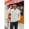 COOFANDY Men V Neck Dress Sweater Knit Long Sleeve Casual Slim Fit Pullover Sweater(White)
