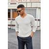 COOFANDY Men V Neck Dress Sweater Knit Long Sleeve Casual Slim Fit Pullover Sweater(White)