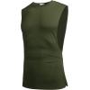 COOFANDY Men Workout Tank Top 2 Pack Gym Bodybuilding Sleeveless Muscle T Shirts(Army Green(1pcs))