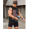 COOFANDY Men Workout Tank Top 2 Pack Gym Bodybuilding Sleeveless Muscle T Shirts(Usa Flag 01)