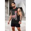 COOFANDY Men Workout Tank Top 2 Pack Gym Bodybuilding Sleeveless Muscle T Shirts(Usa Flag 02)
