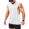 COOFANDY Men Workout Tank Top 2 Pack Gym Bodybuilding Sleeveless Muscle T Shirts(White(1pcs))
