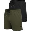 COOFANDY Men’s 2 Pack Gym Workout Shorts Quick Dry Athletic Shorts 5 Inch Lightweight Sports Running Shorts with Pockets(Army Green/Black)