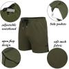 COOFANDY Men’s 2 Pack Gym Workout Shorts Quick Dry Athletic Shorts 5 Inch Lightweight Sports Running Shorts with Pockets(Army Green/Black)