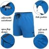 COOFANDY Men’s 2 Pack Gym Workout Shorts Quick Dry Athletic Shorts 5 Inch Lightweight Sports Running Shorts with Pockets(Dark Gray/Light Blue)