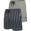 COOFANDY Men’s 2 Pack Gym Workout Shorts Quick Dry Athletic Shorts 5 Inch Lightweight Sports Running Shorts with Pockets(Grey/Black & White Stripe)