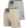 COOFANDY Men’s 2 Pack Gym Workout Shorts Quick Dry Athletic Shorts 5 Inch Lightweight Sports Running Shorts with Pockets(Khaki/Grey)