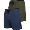 COOFANDY Men’s 2 Pack Gym Workout Shorts Quick Dry Athletic Shorts 5 Inch Lightweight Sports Running Shorts with Pockets(Navy Blue/Army Green)
